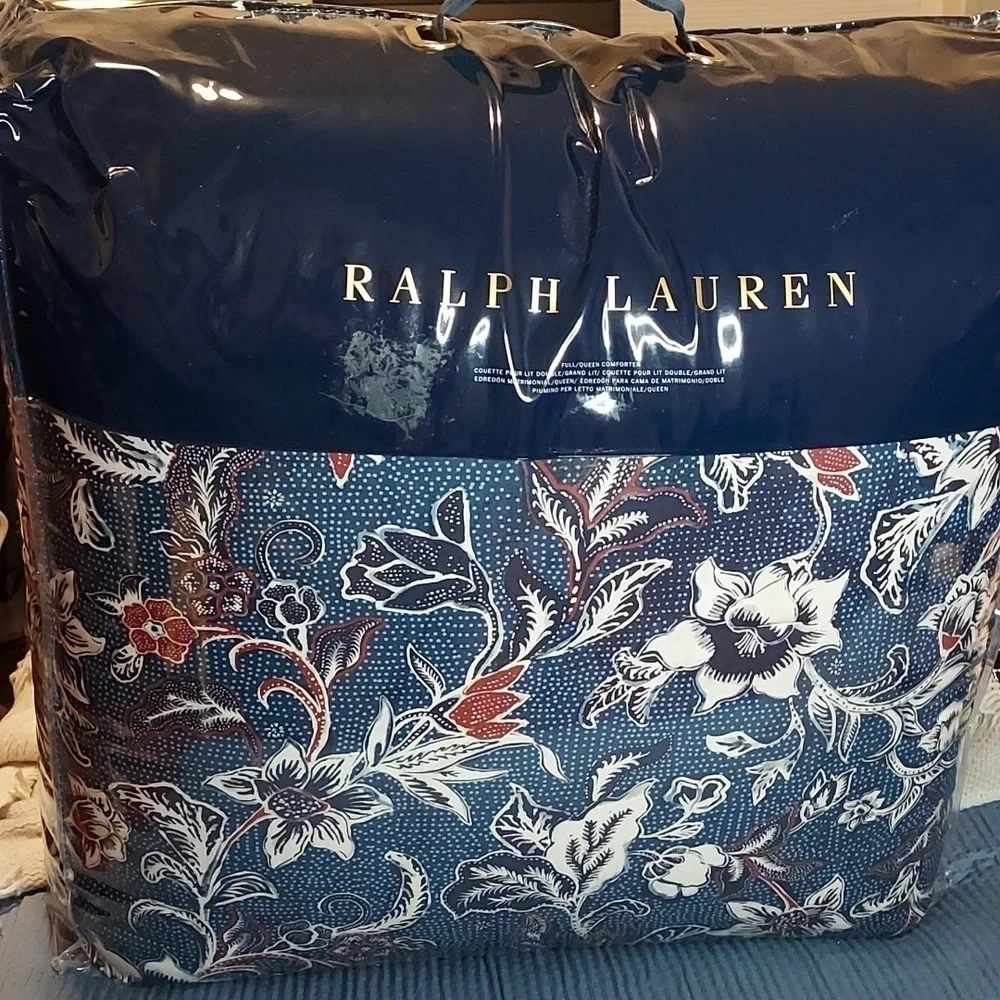 Ralph Lauren Home Mirabelle Full Queen Comforter Indigo Blue